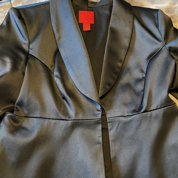 JS COLLECTIONS | Cropped Satin Blazer - sz 8 - Picture 11 of 16